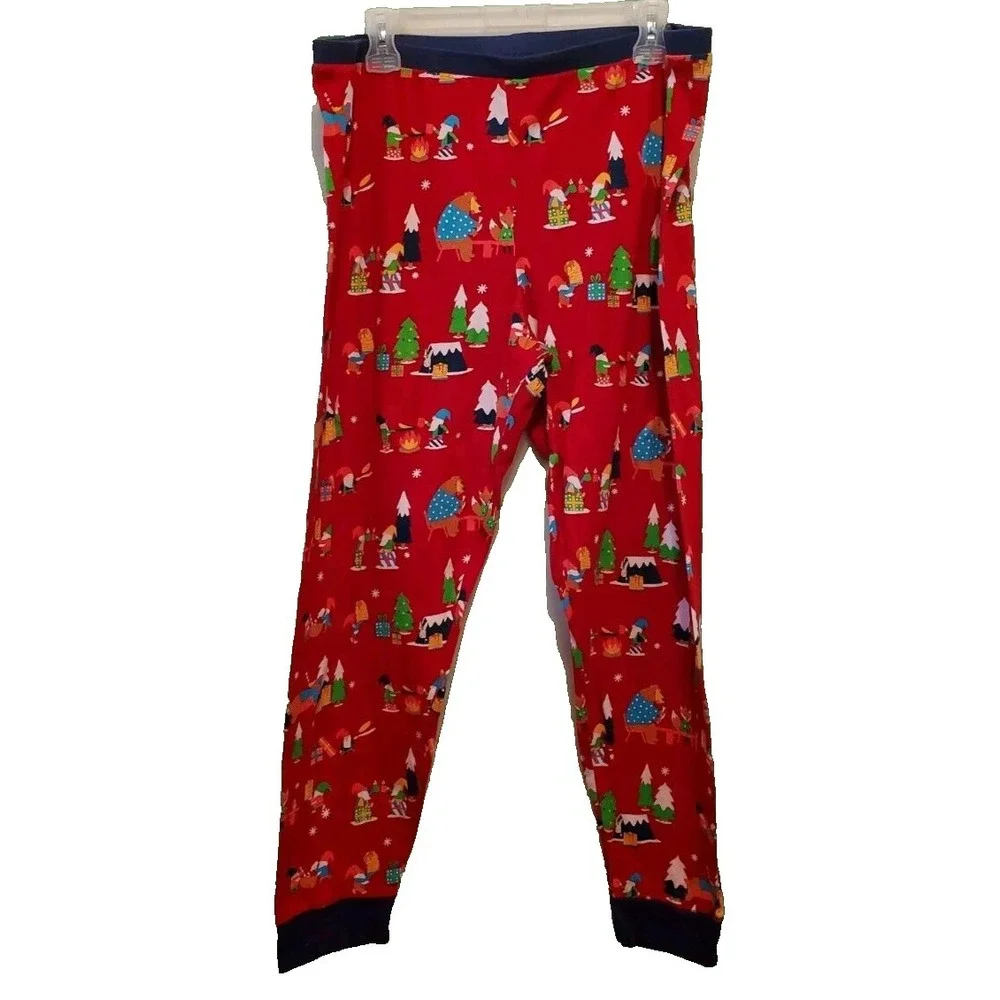 Mens Christmas Lounge Pajama Set XL Red Winter Holiday Comfy Cozy Relaxing Pjs - Picture 4 of 13